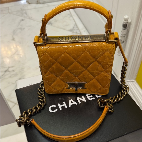Chanel Quilted Gold Mini Bag - Picture 5 of 8
